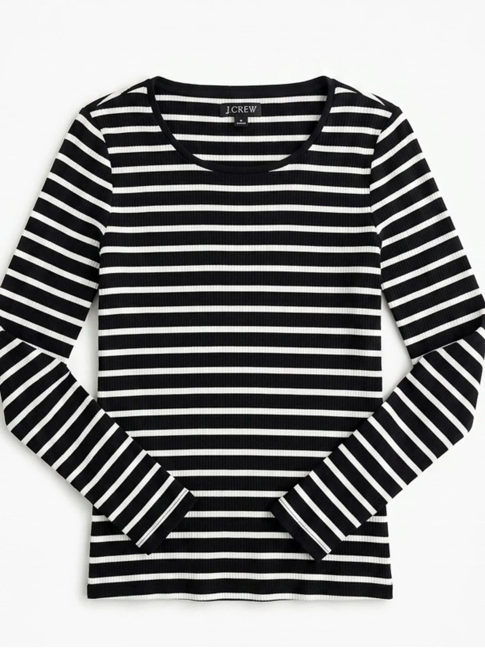 J.Crew Striped Ribbed Long Sleeve T-Shirt size M